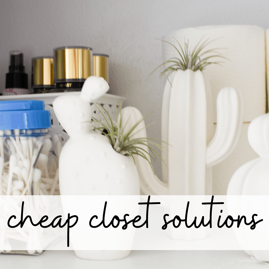 cheap closet storage solutions for a bathroom