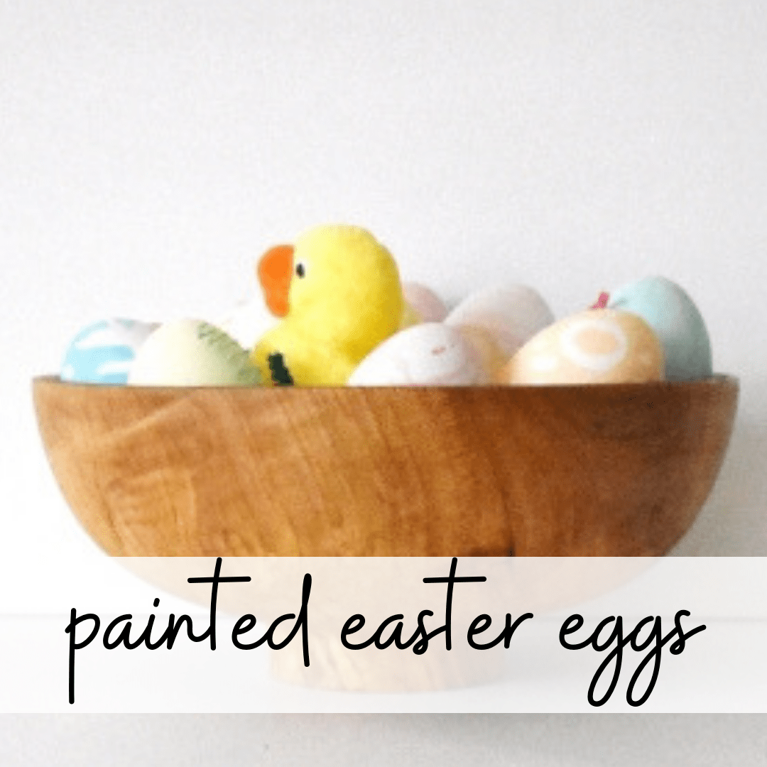 watercolor painted Easter eggs