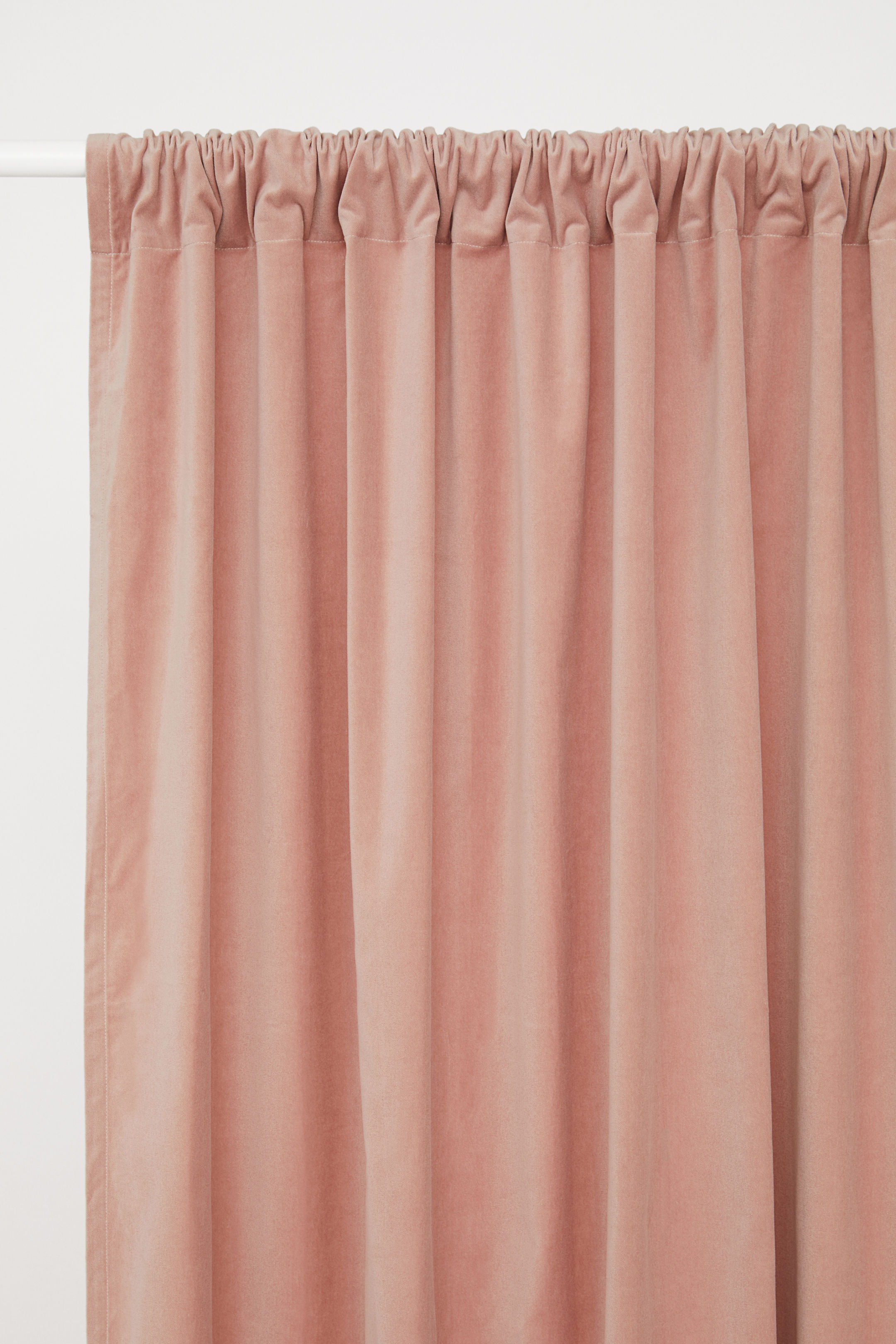 modern dining room look - budget velvet curtain panels in blush pink