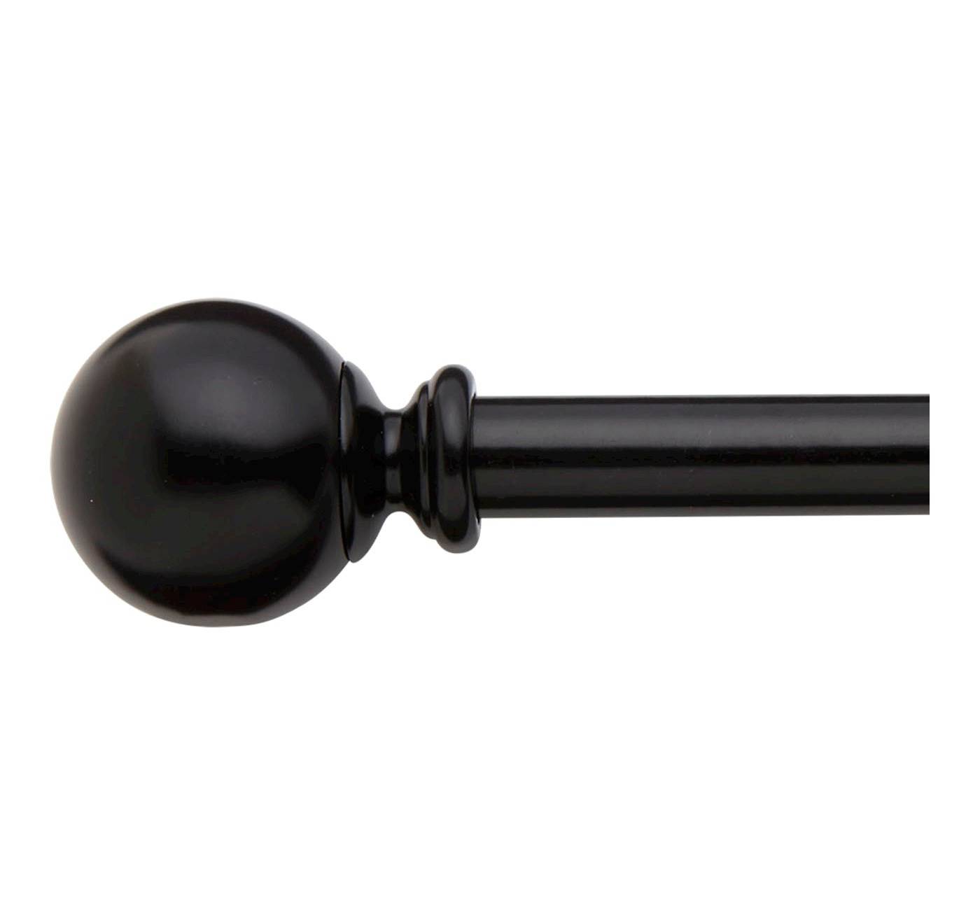 simple black curtain rod for transitional decor