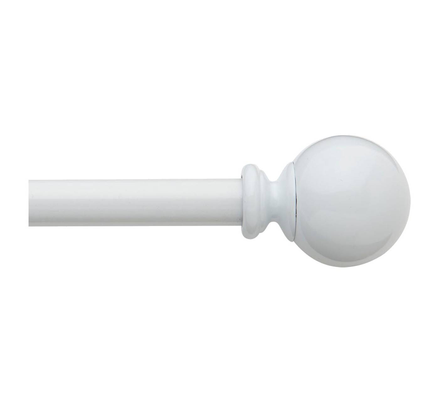 white curtain rod